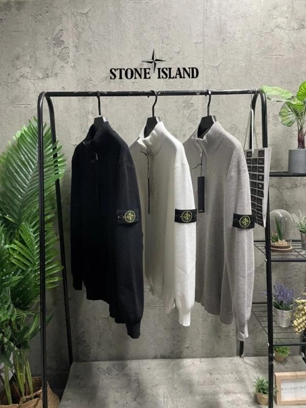 스* 와펜 하프 집업 니트