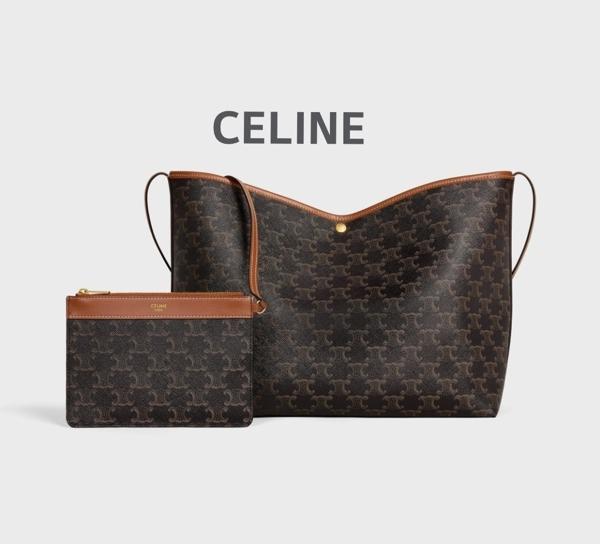 셀** 소프트 쇼퍼 백  트리옹프 캔버스  카프스킨 풀박스