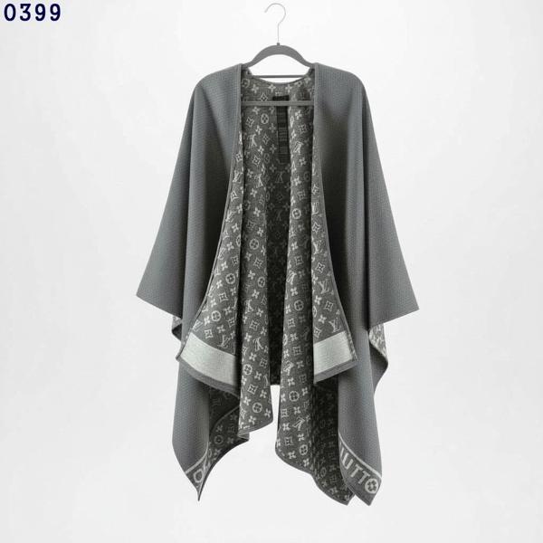 루* 모노그램 울 캐시미어 케이프