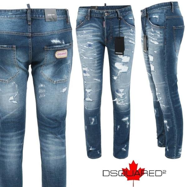 디**** DSQ 패치 데미지 디스 슬림 일자진 봄 신상