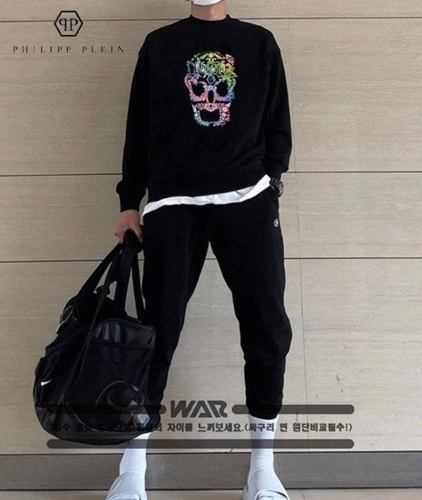 필* 퍼포먼스 플라워 스컬 밍크양기모 티셔츠