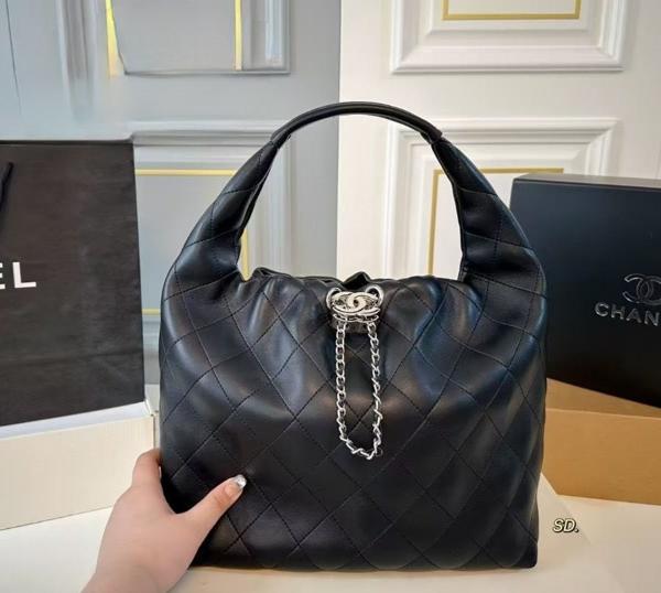 샤* 26C 미니 호보백 카프스킨 실버 메탈 블랙 풀박스