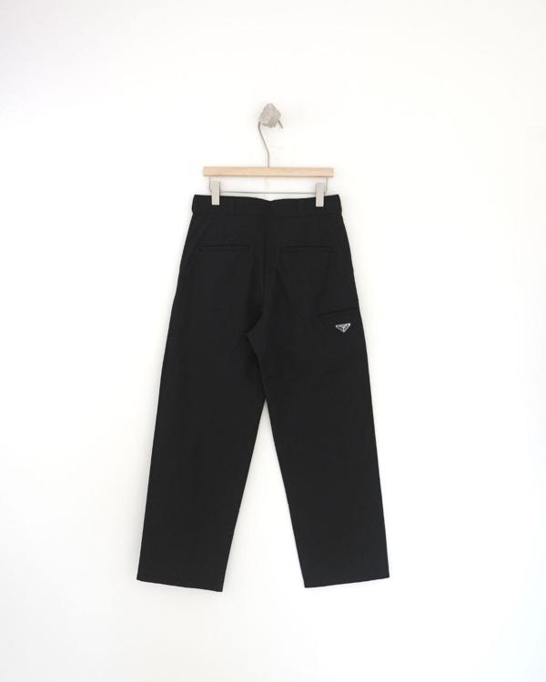 프** 리나일론 플레이트 와이드 팬츠  수입