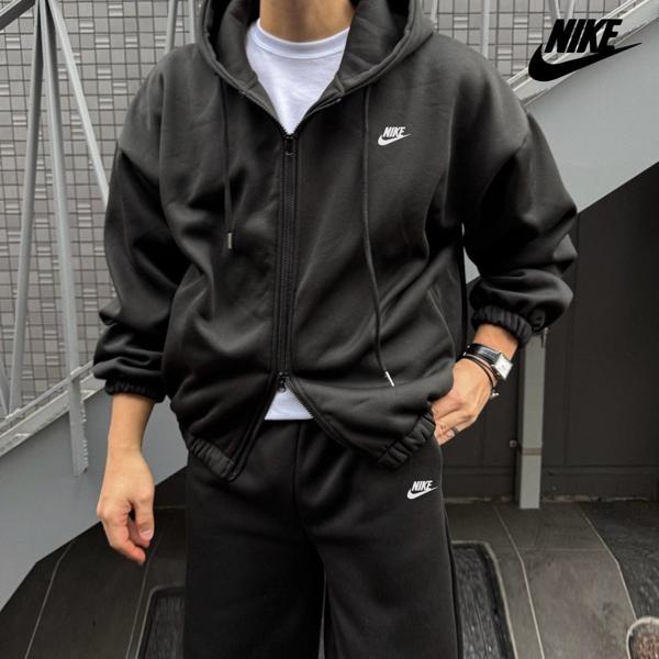 나** 기모 후드 트레이닝 셋업