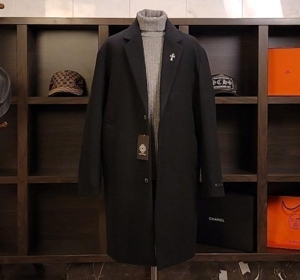 크* 크로스 메탈스터드 일라이 롱코트