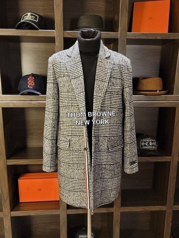 톰* 블랙라벨 texture 시그니쳐 글렌 삼선 뉴 하프 코트