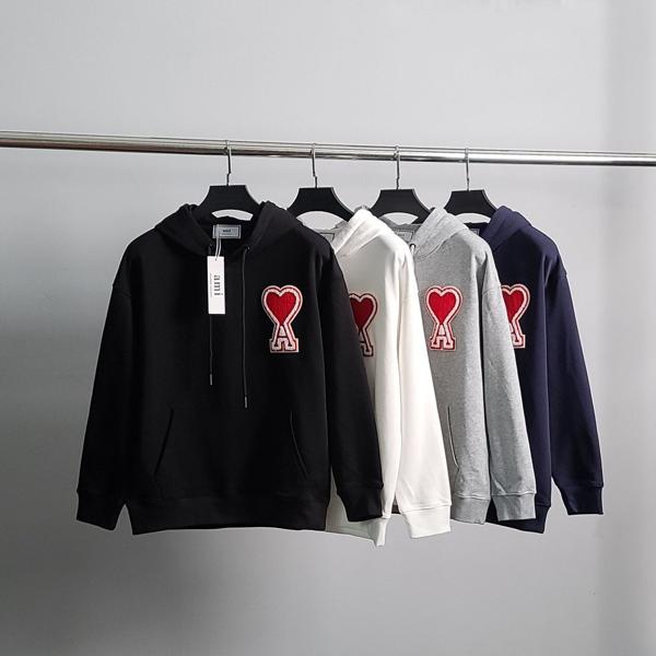 아* 빅하트패치 코튼 후드티