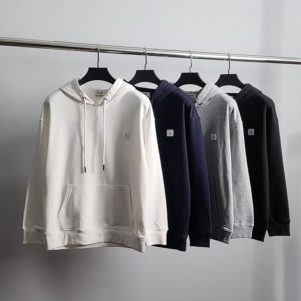 아** 화이트와펜 코튼 후드티