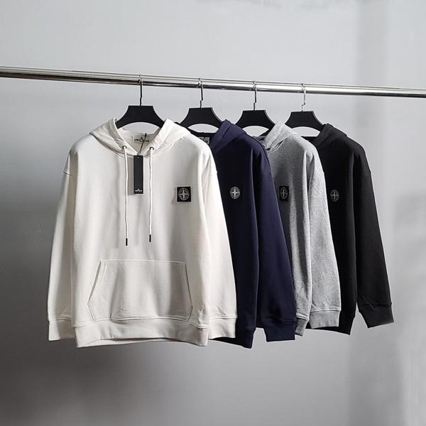 스* 자수사각 코튼 후드티