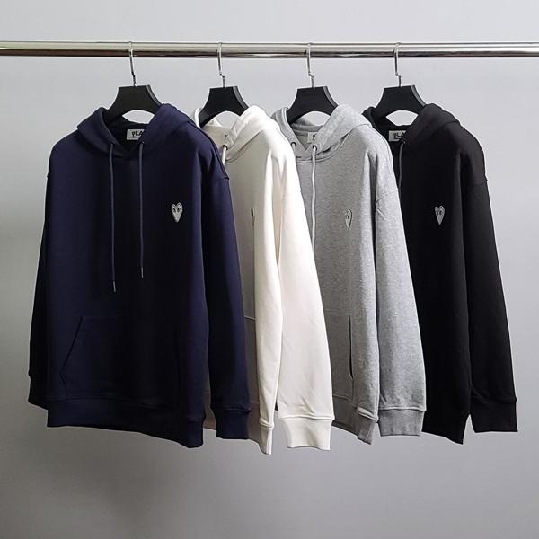 꼼* 화이트와펜 코튼 후드티