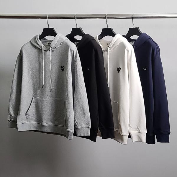 꼼* 블랙와펜 코튼 후드티