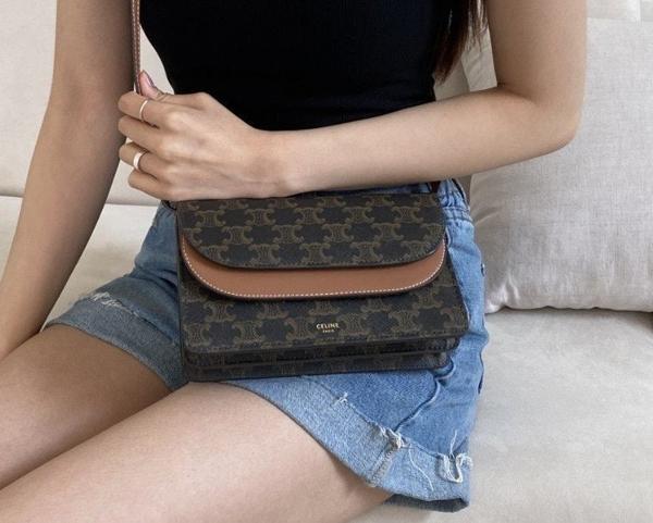 셀** 고급 트리오페 캔버스 월렛온스트랩