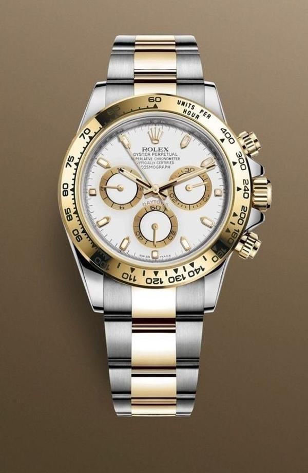 로** 데이토나 화이트다이얼 콤비