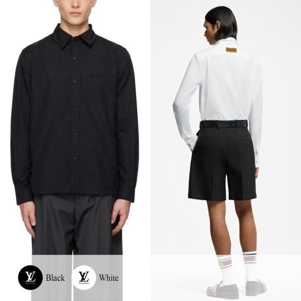 루* 모노그램 로고 자수 셔츠