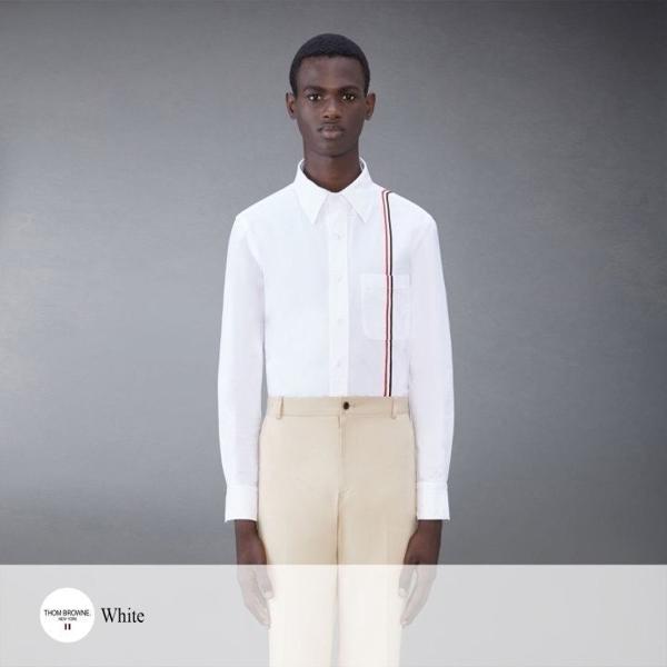 톰* 스트라이프 그로그랭 루프 탭 옥스포드 셔츠