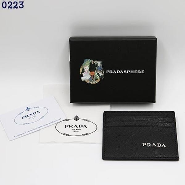 프** 사피아노 실버로고 레더 카드지갑