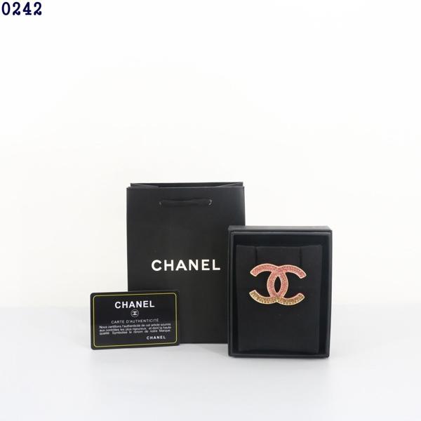 샤* 핑크골드 큐빅 브로치