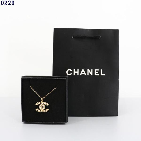 샤* CC로고 메탈 진주 목걸이 골드