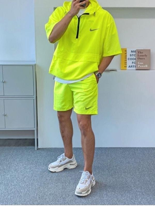 나** 물결로고 후드아노락세트