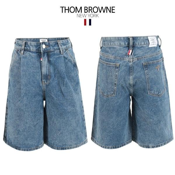 톰* 중청 핀턱 벌룬 6부 버뮤다 팬츠