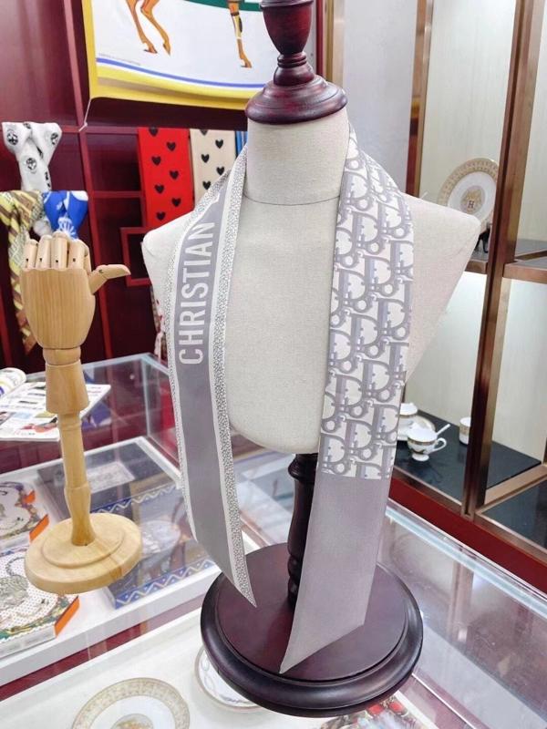 디* 오블리크 패턴 그레이 방도 스카프