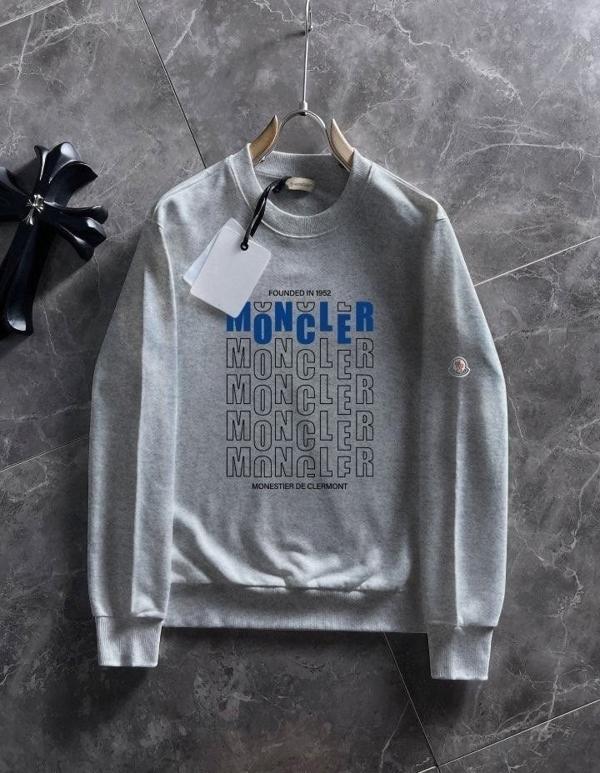 블루 타이포 아웃라인 맨투맨