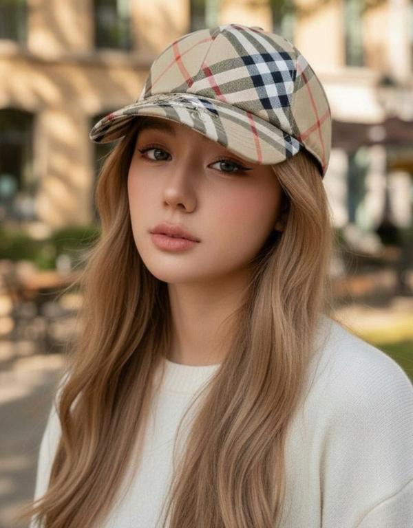 버** 빈티지 체크 EKD 트윌 코튼 볼캡 수입