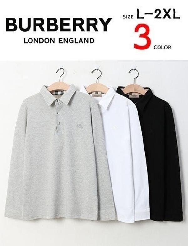 버** 자수로고 베이직 긴팔 카라티