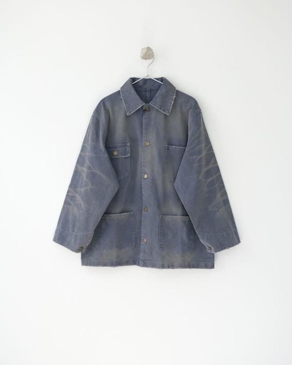 프** 디스트레스드 이펙트 데님 자켓  수입
