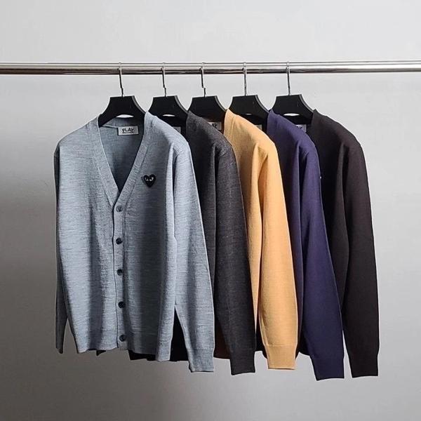 꼼* 블랙와펜 브이넥 가디건