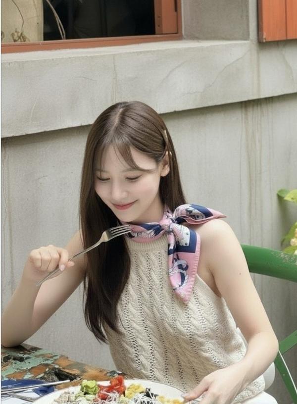 에*** 핑크 세라페트 스카프