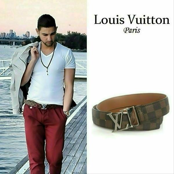 루* 다미에실버장식 벨트