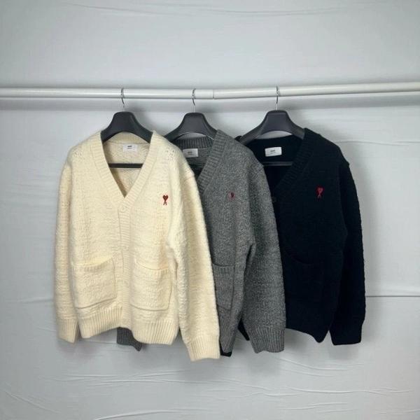 아* 포켓 브이넥 가디건