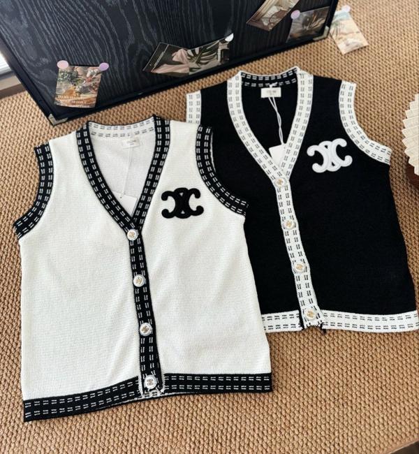 셀** 트리옹프 브이넥 니트 베스트  수입