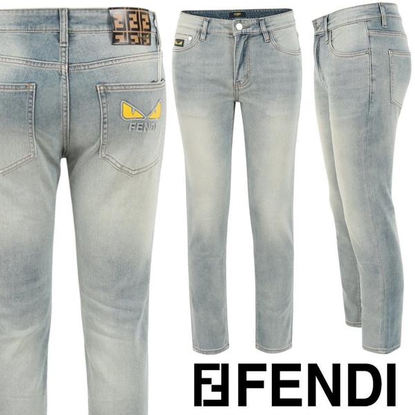 펜* 몬스터 로고 연청 슬림 일자진