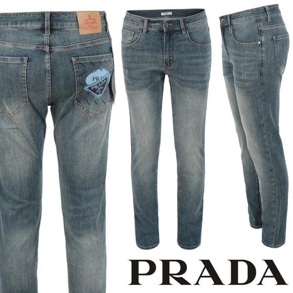 프** 더블로고 프린트 슬림 일자진