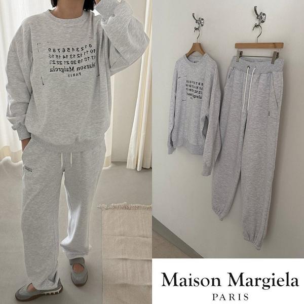메* 마르지엘라 빈티지 로고 나염 오버핏 MTM 셋업 여성용