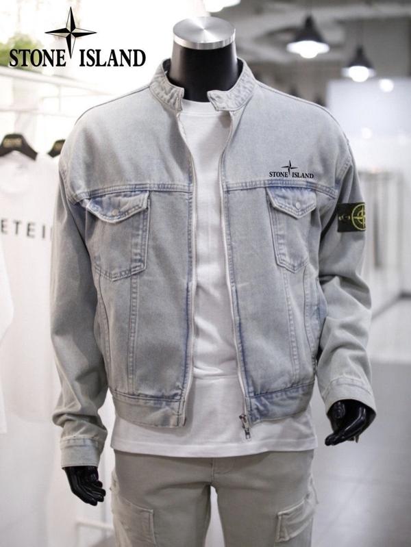 스* 체스트로고 투웨이 데님 블루종