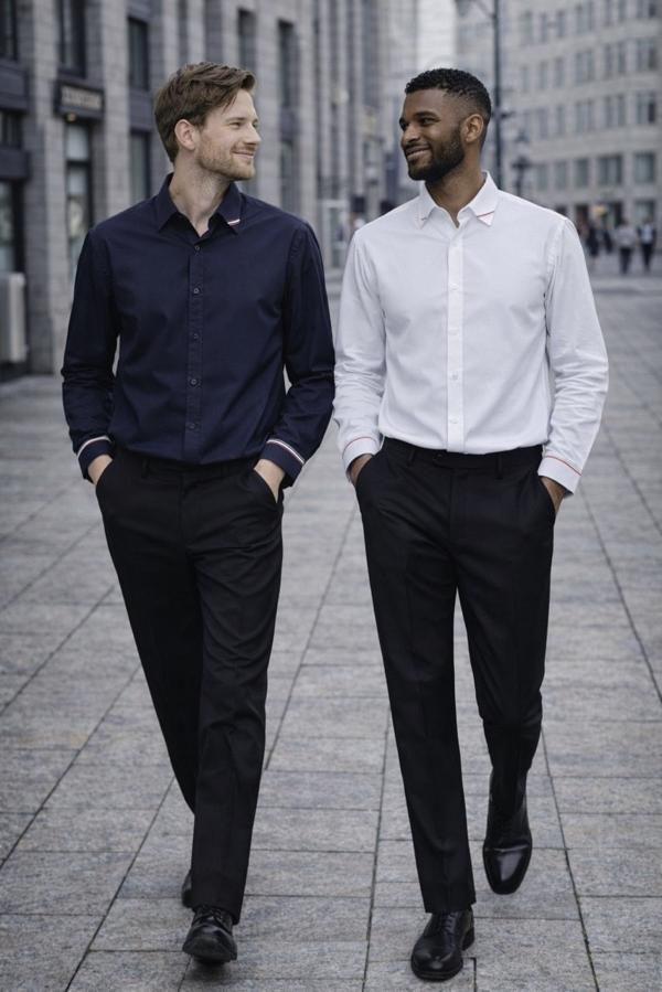 톰* 삼색 포인트 삼선 셔츠