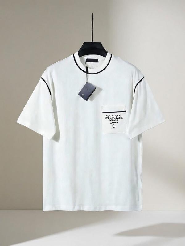 프** 코튼 배색 자수로고 반팔