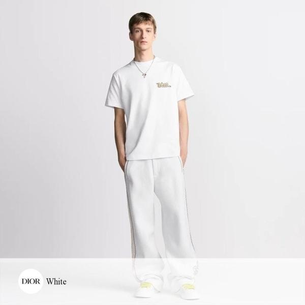 디* DI*R AND KAWS 뱀 자수 티셔츠