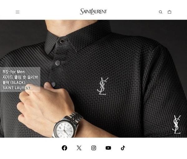 생** 자가드 쿨링 숏 슬리브