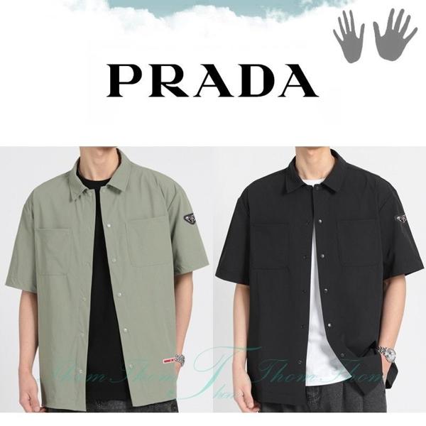 프** 오버핏 스트레치 반팔 셔츠