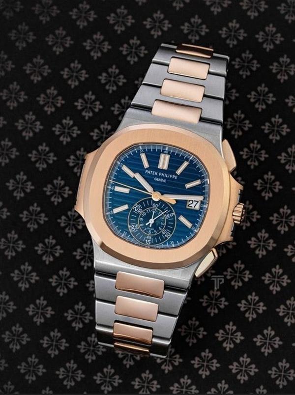 파텍** 노틸러스 5980 블루다이얼 콤비