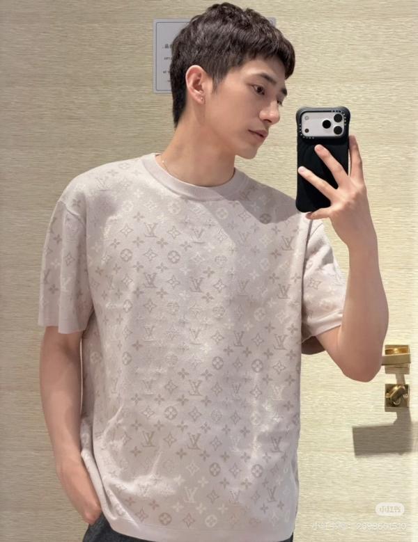 루* 모노그램 풀오버 반팔 니트