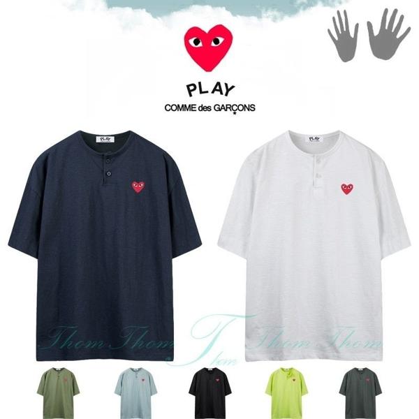 꼼* 슬라브 오버핏 헨리넥 반팔