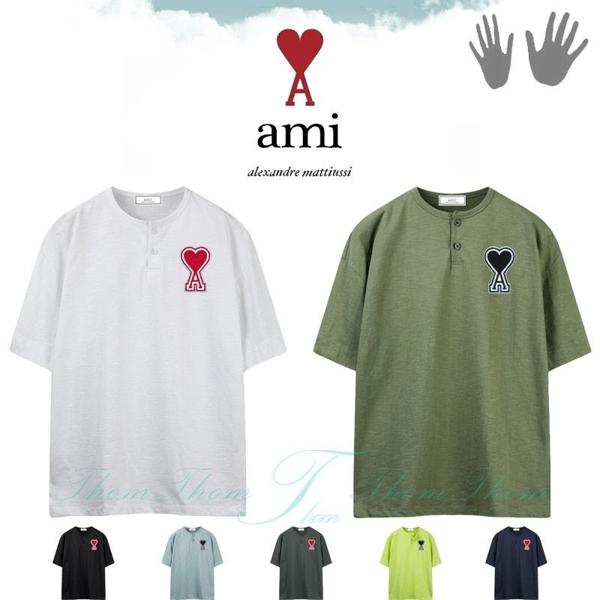 아* 슬라브 오버핏 헨리넥 반팔