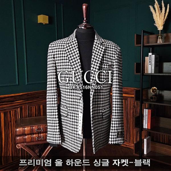 구* 프미리엄 울 하운드 싱글 자켓
