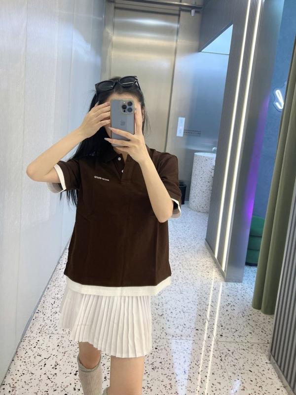 미*** 25 자수로고 레이어드 폴로 반팔셔츠  수입