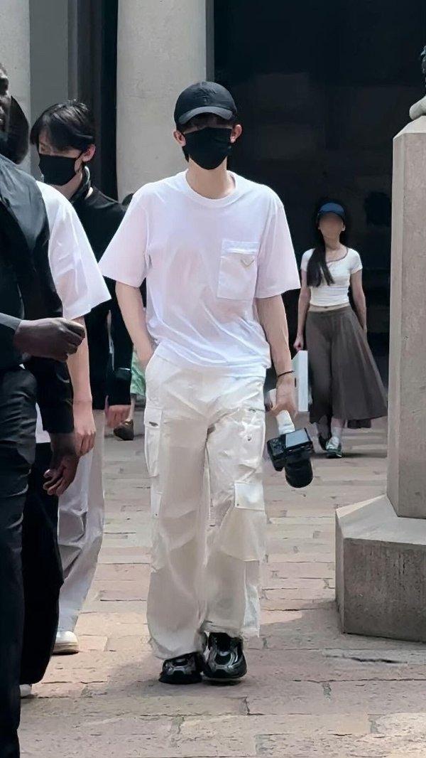 프** 리나일론 패널드 로고 반팔